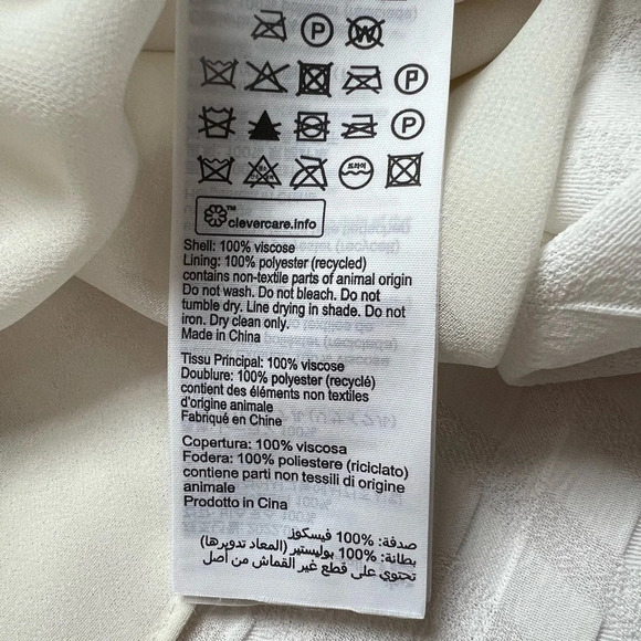 All Saints Penny Viscose Long Sleeve Button Down Shirt Dress White Size Small S - Picture 11 of 11